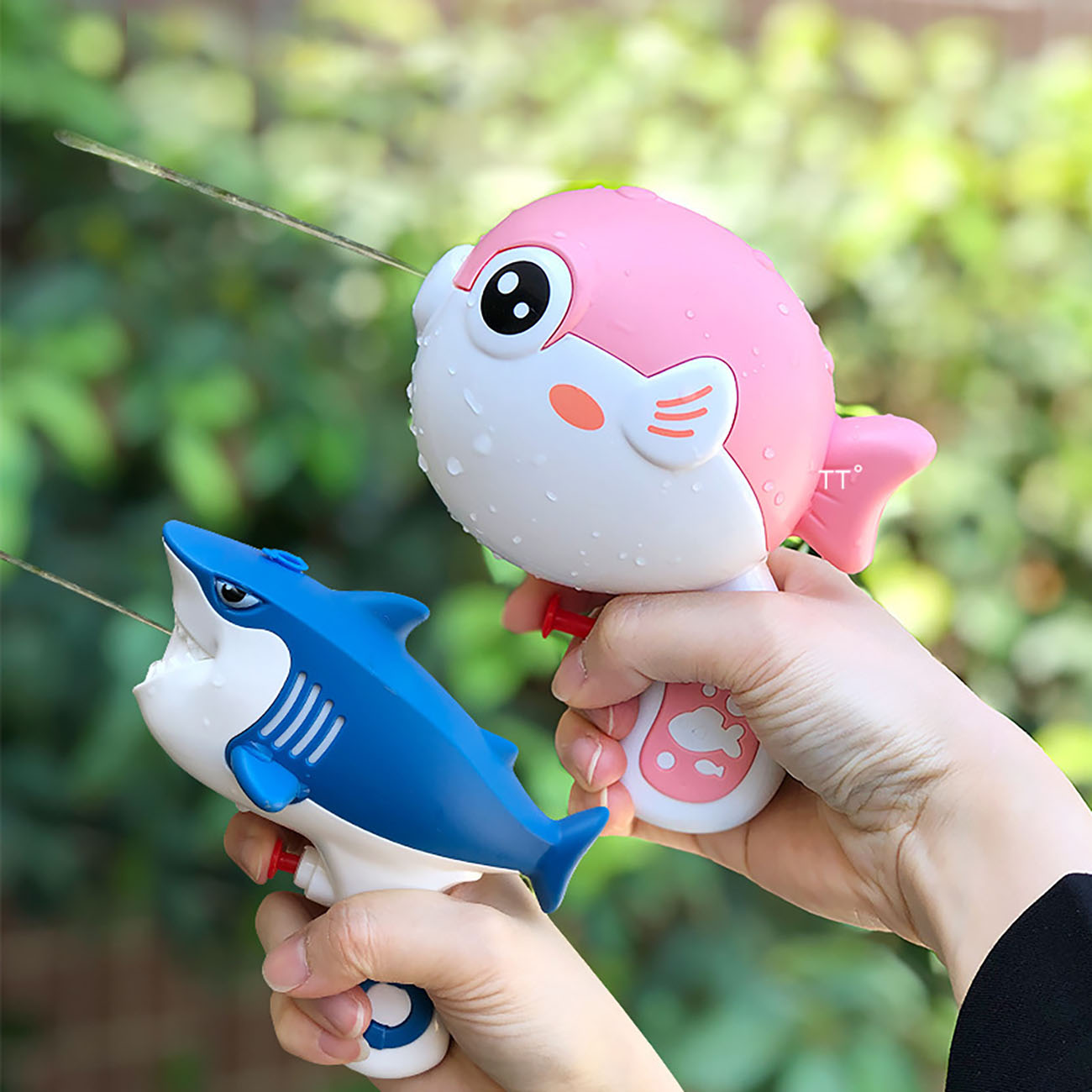 Water Gun Soaker - ปืนฉีดน้ำสำหรับเด็กของเล่นฤดูร้อนกีฬาทางน้ำปลาปักเป้าปลาฉลามสำหรับเด็กเกมชายหาดน้ำของเล่นกลางแจ้งของขวัญวันเกิดสำหรับเด็ก