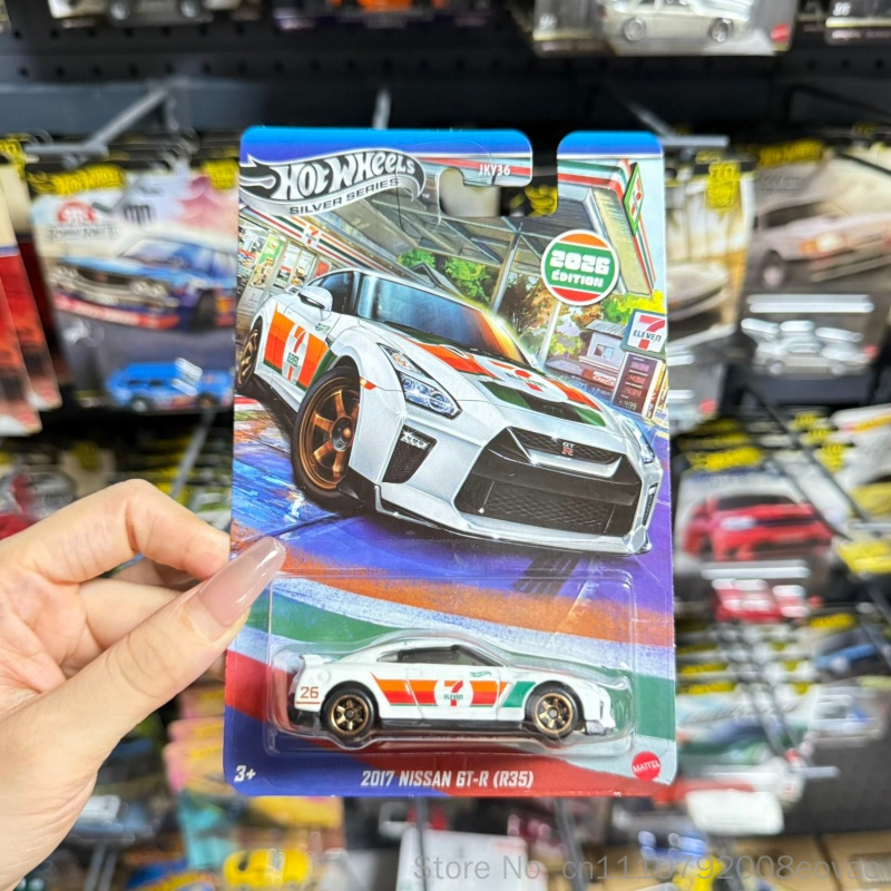 Mattel Toy Hot Wheels - รถโมเดลไดแคสต์นิสสัน จีที อาร์ อาร์35 รุ่น 7-อีเลเว่น