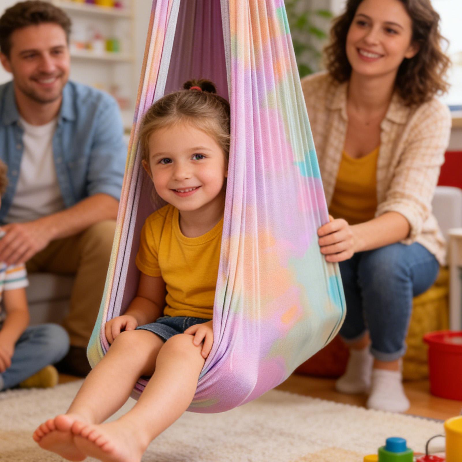 Kids Outdoor Swing Chair - เก้าอี้โยคะแบบแกว่งสำหรับเด็ก รับน้ำหนักได้ดี เหมาะสำหรับห้องเรียน ห้องนอน ห้องเล่น ห้องนั่งเล่น