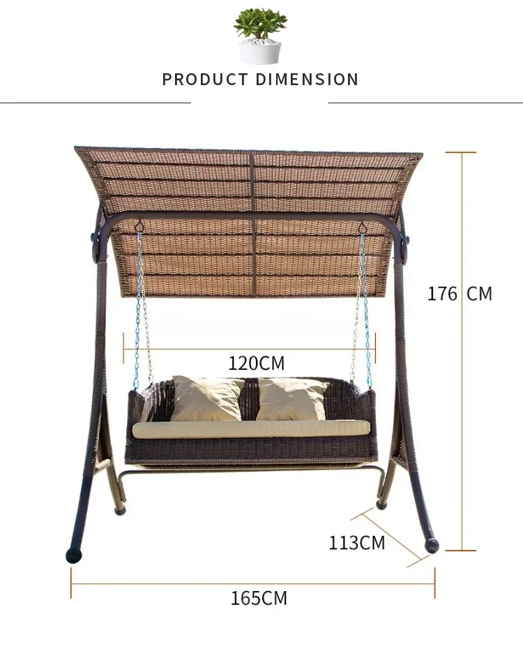Kids Outdoor Lawn Chair - Hot sale2-Person GardenหวายSwing Hammockเก้าอี้สําหรับเด็กผู้ใหญ่ทั้งภายในภายนอกสําหรับลานสนามหญ้าLoungeกลางแจ้งการประยุกต์ใช้