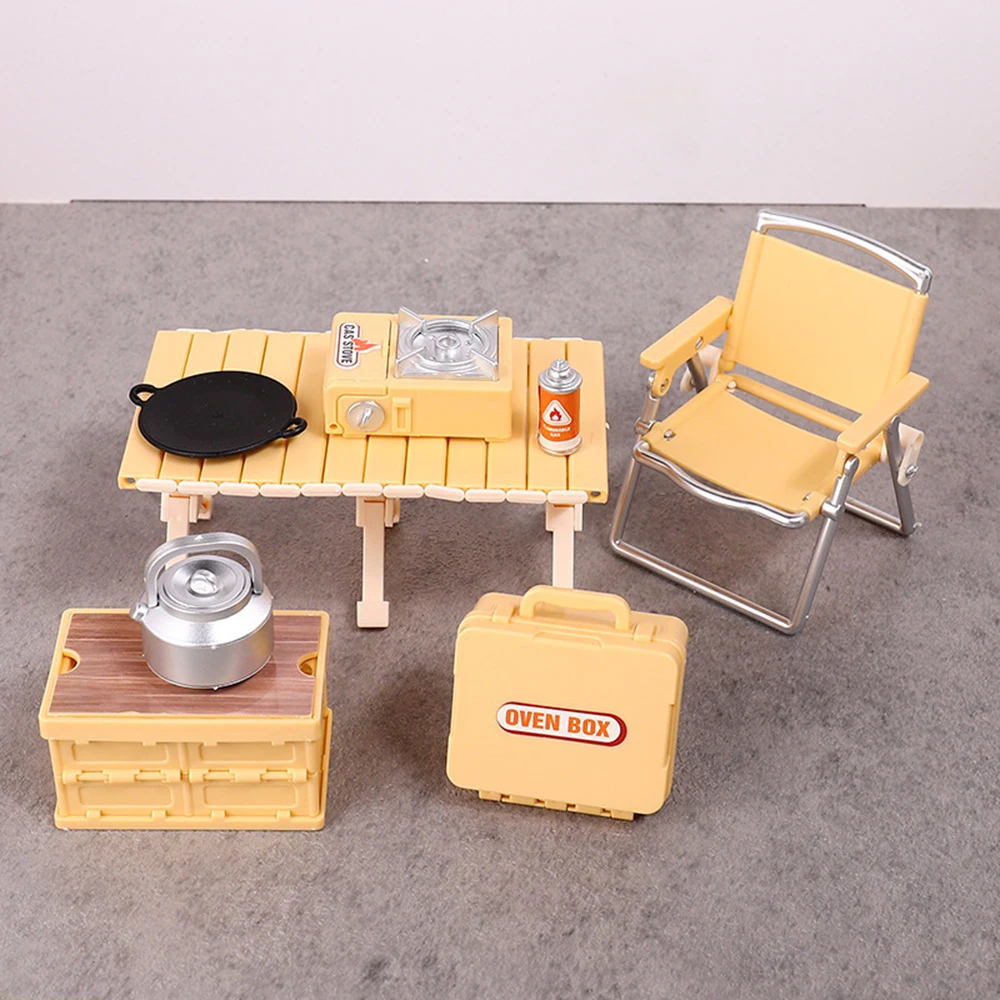 Kids Outdoor Lawn Chair - ชุดเก้าอี้และโต๊ะพับขนาดเล็ก - การตกแต่งแคมป์ปิ้งจําลอง, อุปกรณ์จําลองปิกนิกกลางแจ้ง, ของขวัญน่ารักสําหรับเด็ก