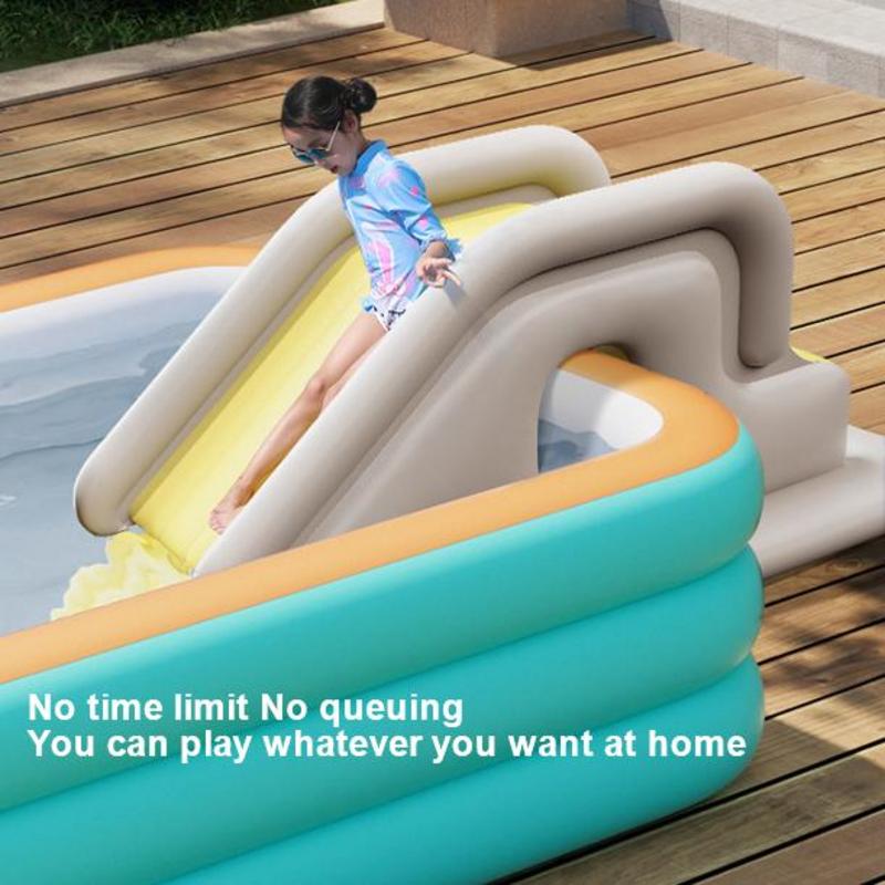 Kids Outdoor Inflatable Water Slide - สไลเดอร์เป่าลมว่ายน้ำสำหรับเด็กหัวต่อท่อสนุกกลางแจ้งสไลเดอร์กันน้ำกันการให้ทิปสำหรับสระน้ำหรือโตกว่าพื้น