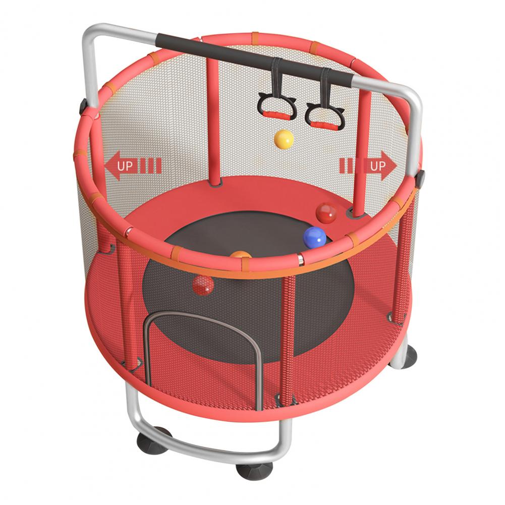 Kids Outdoor Basketball Hoop - แทรมโพลีนสำหรับเด็ก, แทรมโพลีนปรับระดับได้สำหรับเด็กเล็กพร้อมห่วงบาสเก็ตบอล, ชิงช้า, กระสอบทราย, ลูกบอลทะเล, รองรับน้ำหนักได้