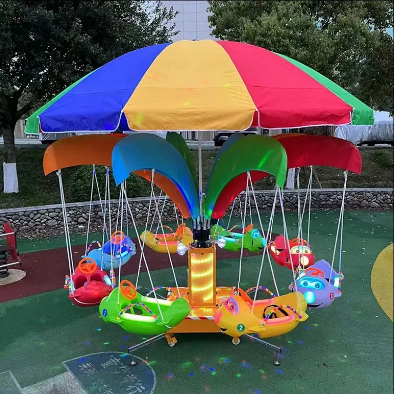 Kids Outdoor Swing Chair - เก้าอี้แกว่งแบบมินิเมอร์รี่โกราวน์สำหรับเด็ก ปี 2026 สำหรับเช่าเชิงพาณิชย์ อุปกรณ์บันเทิงกลางแจ้งขนาดใหญ่ โปรโมชั่นส่งเสริมการขาย