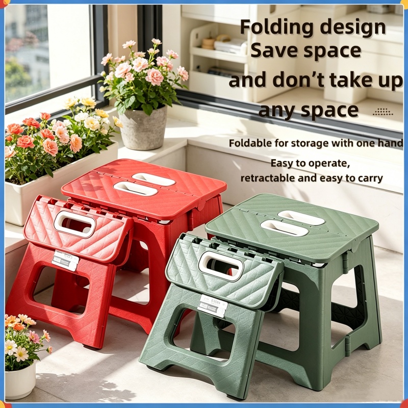 Kids Outdoor Lawn Chair - เก้าอี้พับแบบพกพาสำหรับเด็กและผู้ใหญ่ รุ่นใหม่ ปี 2026 วัสดุพลาสติกหนาพิเศษ ป้องกันการลื่น
