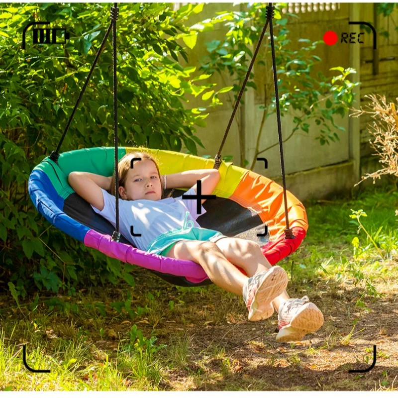 Kids Outdoor Swing Chair - เปลญวนสำหรับสวน ใช้ได้ทั้งในบ้านและนอกบ้าน สำหรับเด็ก เก้าอี้โยกแบบแขวน ทำจากผ้า Oxford