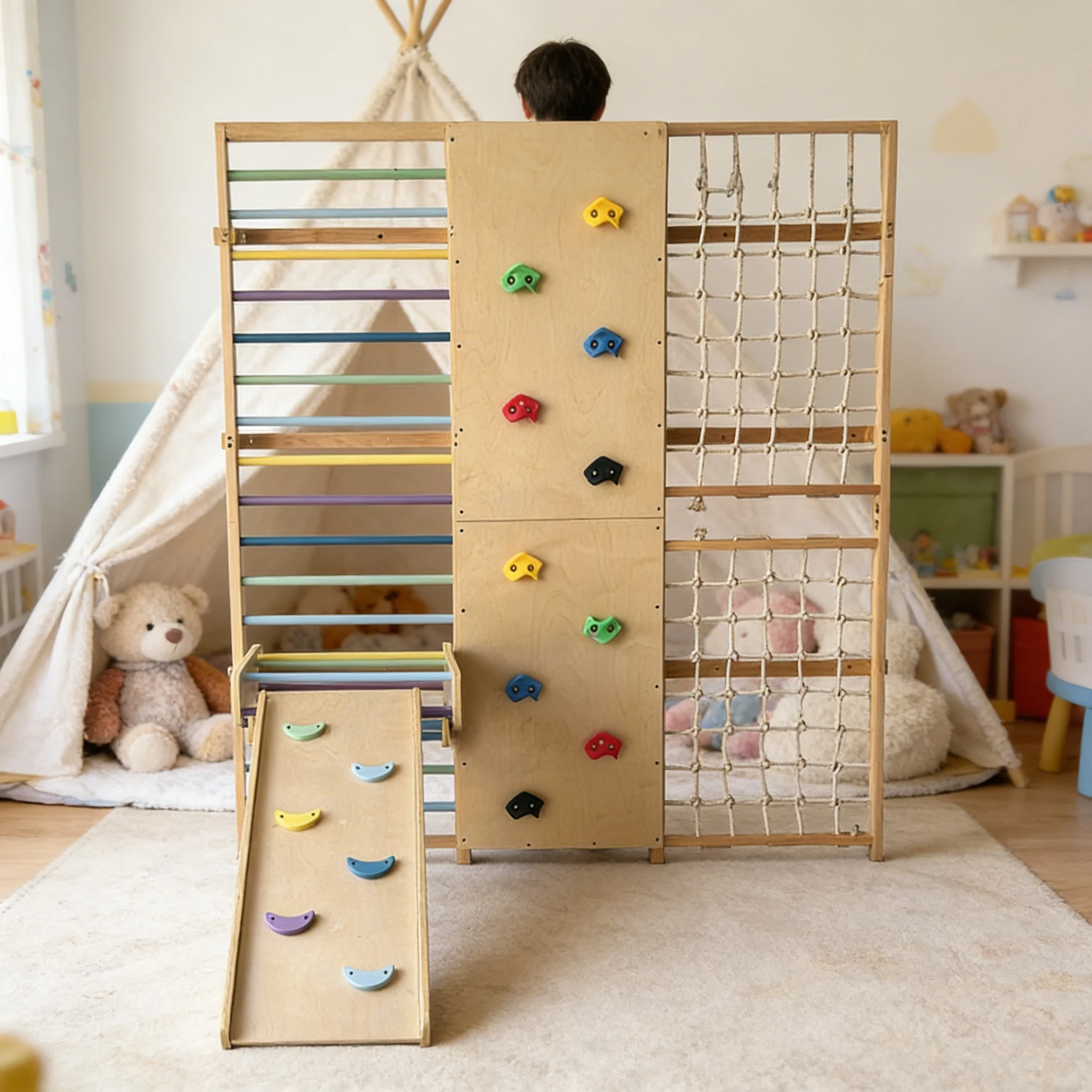 Kids Outdoor Wooden Climbing Frame - โครงปีนป่ายระดับมืออาชีพ ปี 2026 โครงปีนป่ายกลางแจ้งสำหรับเด็ก ทำจากไม้เนื้อแข็ง สำหรับสนามเด็กเล่นกลางแจ้ง