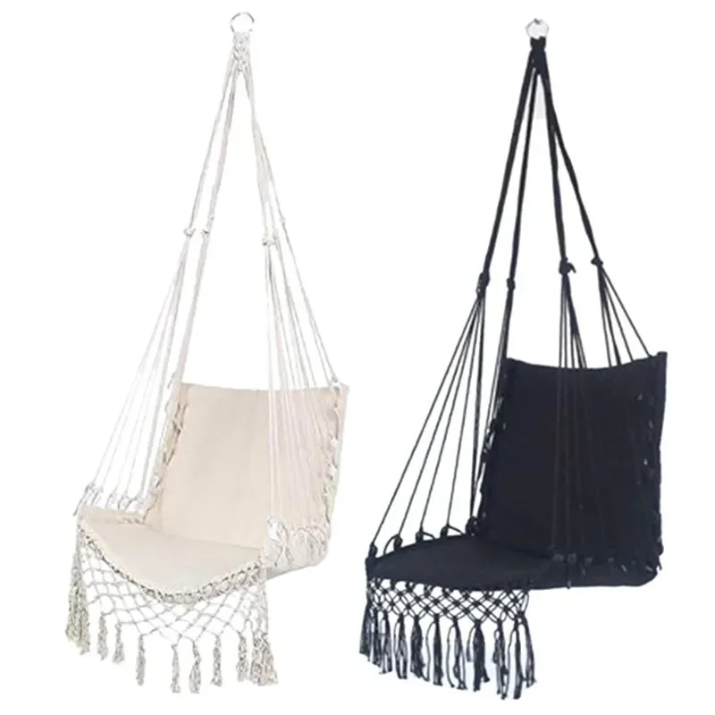 Kids Outdoor Swing Chair - เปลญวนสำหรับใช้ในร่มและกลางแจ้ง เก้าอี้เปลญวนแบบแขวนเชือก ปลอดภัย เหมาะสำหรับสวน พักผ่อน เล่นสนุก