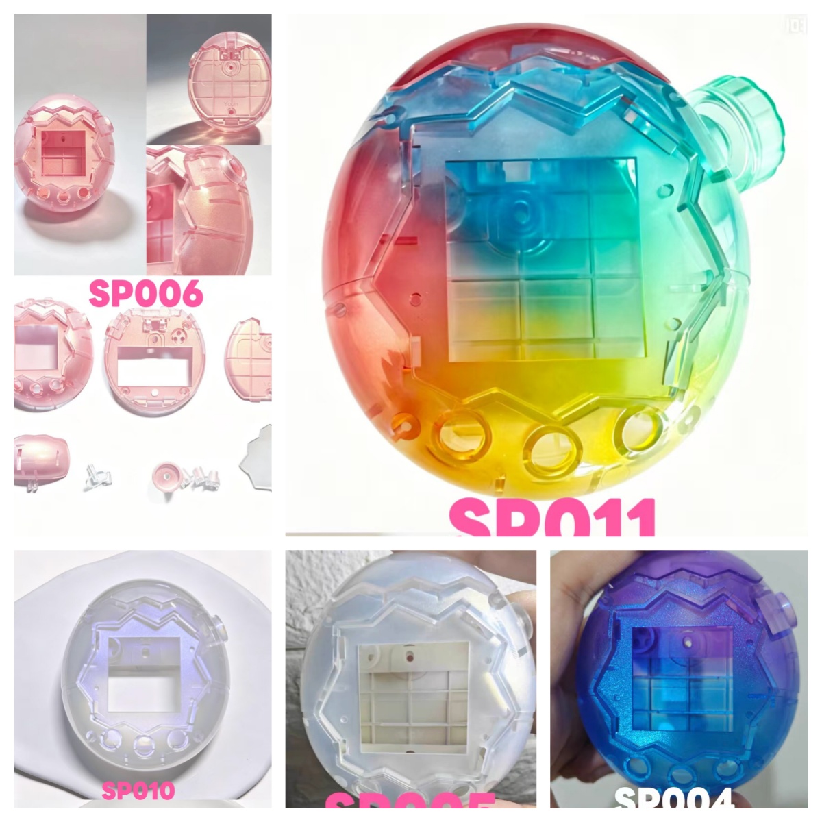 Bandai Model Tamagotchi - เปลือกเปลี่ยนสำหรับ Tamagotchi Paradise แบบพ่นสี ตกแต่งเอง ฝาครอบป้องกันแบบไล่สี