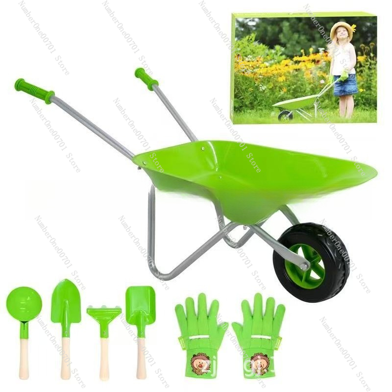 Kids Outdoor Activity Set - รถเข็นเด็กเล่นกลางแจ้ง สีเขียว ชุดของเล่นสวน สำหรับฝึกสมดุลและออกกำลังกาย ของเล่นแข็งแรงทนทานสำหรับเด็กอนุบาล
