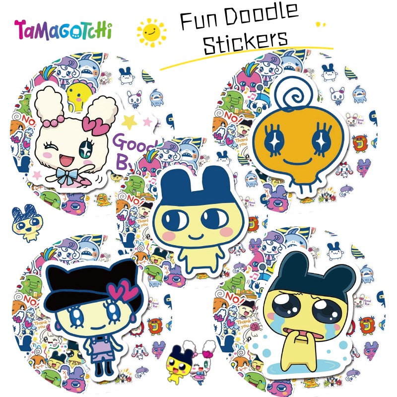 Bandai Model Tamagotchi - สติกเกอร์ตกแต่งลายกราฟฟิตี้สีสันสดใส คุณภาพสูง สำหรับตกแต่งจักรยาน สมุดโน้ต เคสมือถือ DIY