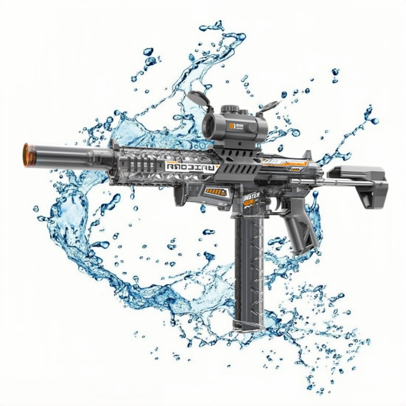 Water Gun Soaker - ปืนฉีดน้ำไฟฟ้า MK9 Pulse สำหรับเด็ก ดูดน้ำอัตโนมัติ พร้อมไฟฉาย