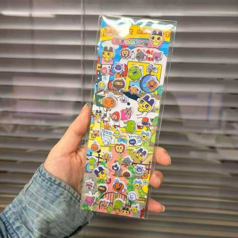 Bandai Model Tamagotchi - 6 ชิ้น ทามาก็อตจิการ์ตูนสติกเกอร์ฟองสบู่ความคิดสร้างสรรค์ DIY เคสโทรศัพท์กระเป๋าเดินทางแล็ปท็อปสติกเกอร์ตกแต่งอะนิเมะอุปกรณ์ต่อพ่วงของขวัญของเล่น