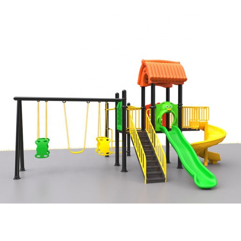 Kids Outdoor Swing Set With Slide - ชุดเครื่องเล่นชิงช้าและสไลเดอร์กลางแจ้งสำหรับเด็ก ราคาส่งถูก