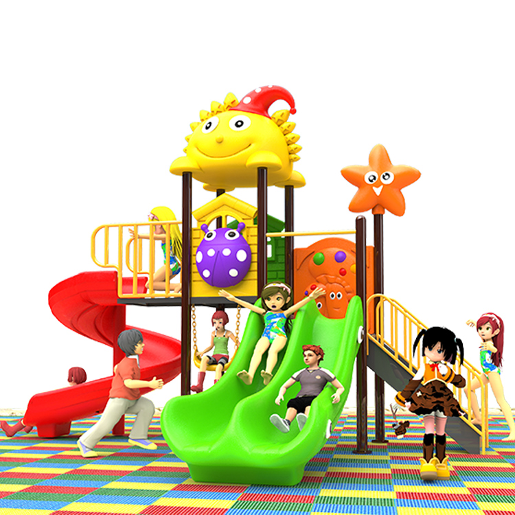Kids Outdoor Swing Set With Slide - เครื่องเล่นสนามเด็กเล่นกลางแจ้งขนาดใหญ่ ชุดสไลเดอร์โลหะและพลาสติก บ้านเด็กเล่น ชุดปีนป่าย ชิงช้า บันไดสไลเดอร์