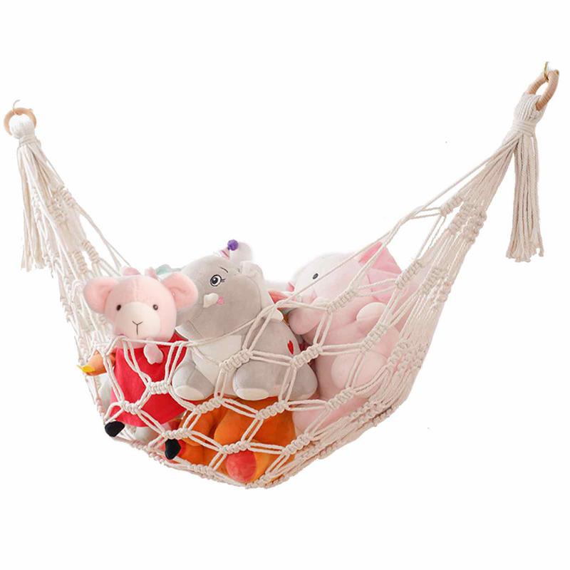 Kids Outdoor Furniture - ที่จัดเก็บของเล่นเปลญวนแมคอร์เม่ของตกแต่งสไตล์โบฮีเมียนตุ๊กตาสัตว์จำลองของเล่นสำหรับห้องเด็กที่เก็บของเปลญวน