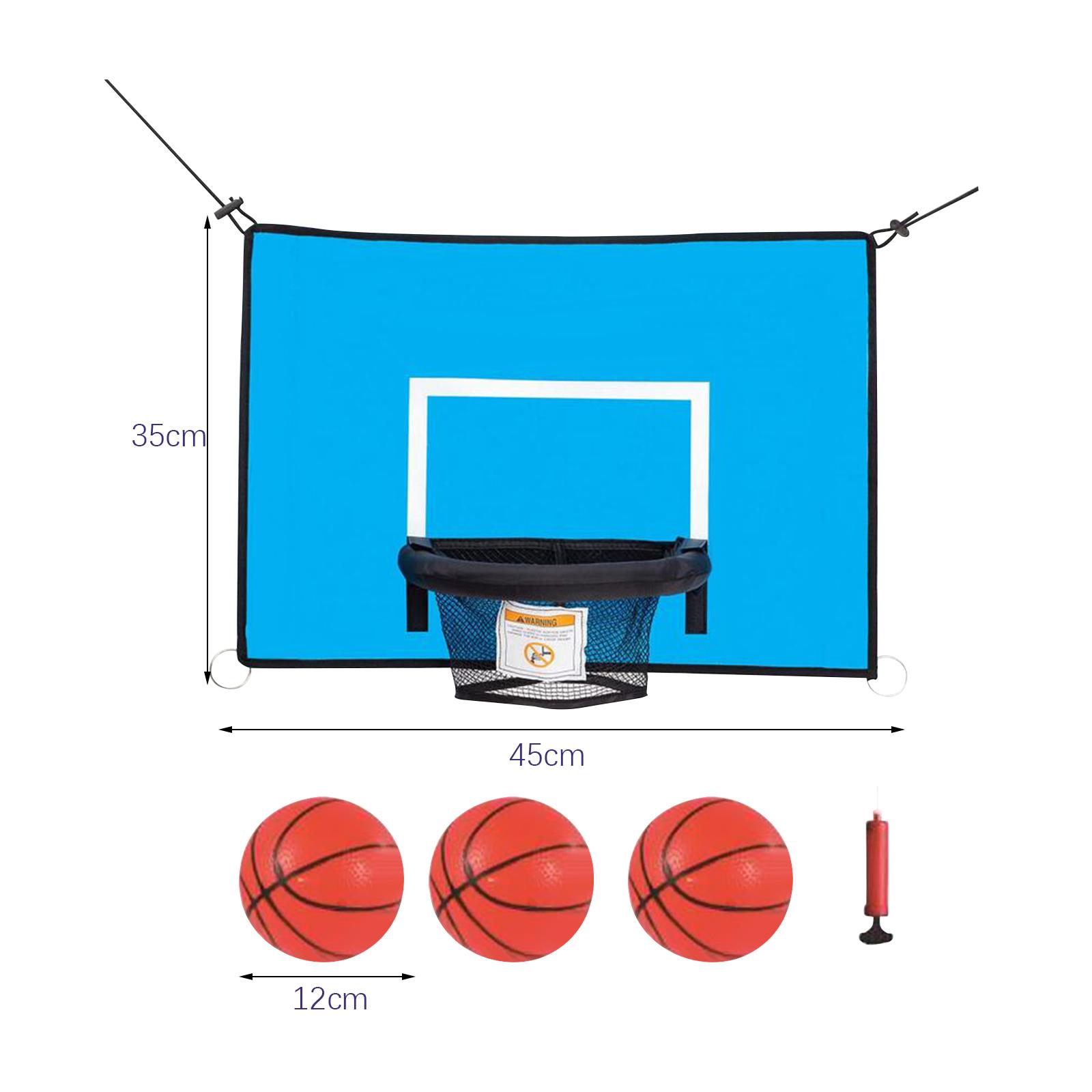Kids Outdoor Basketball Hoop - ห่วงบาสเก็ตบอลสำหรับแทรมโพลีน ทำจาก PVC สำหรับเด็ก ของเล่นกระดานบาสเก็ตบอลสำหรับเล่นในร่มและกลางแจ้ง อุปกรณ์เสริมสำหรับแทรมโพลีน