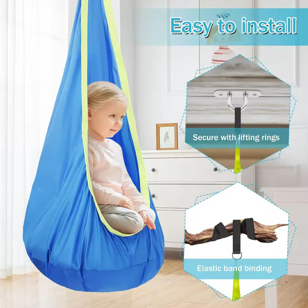 เก้าอี้แขวนไนลอนสำหรับเด็กพร้อ - Kids Outdoor Swing Chair บทวิจารณ์และราคา