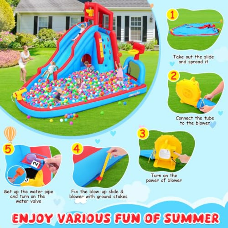 สไลเดอร์น้ำเป่าลมกลางแจ้งสำหรั - Kids Outdoor Inflatable Water Slide บทวิจารณ์และราคา