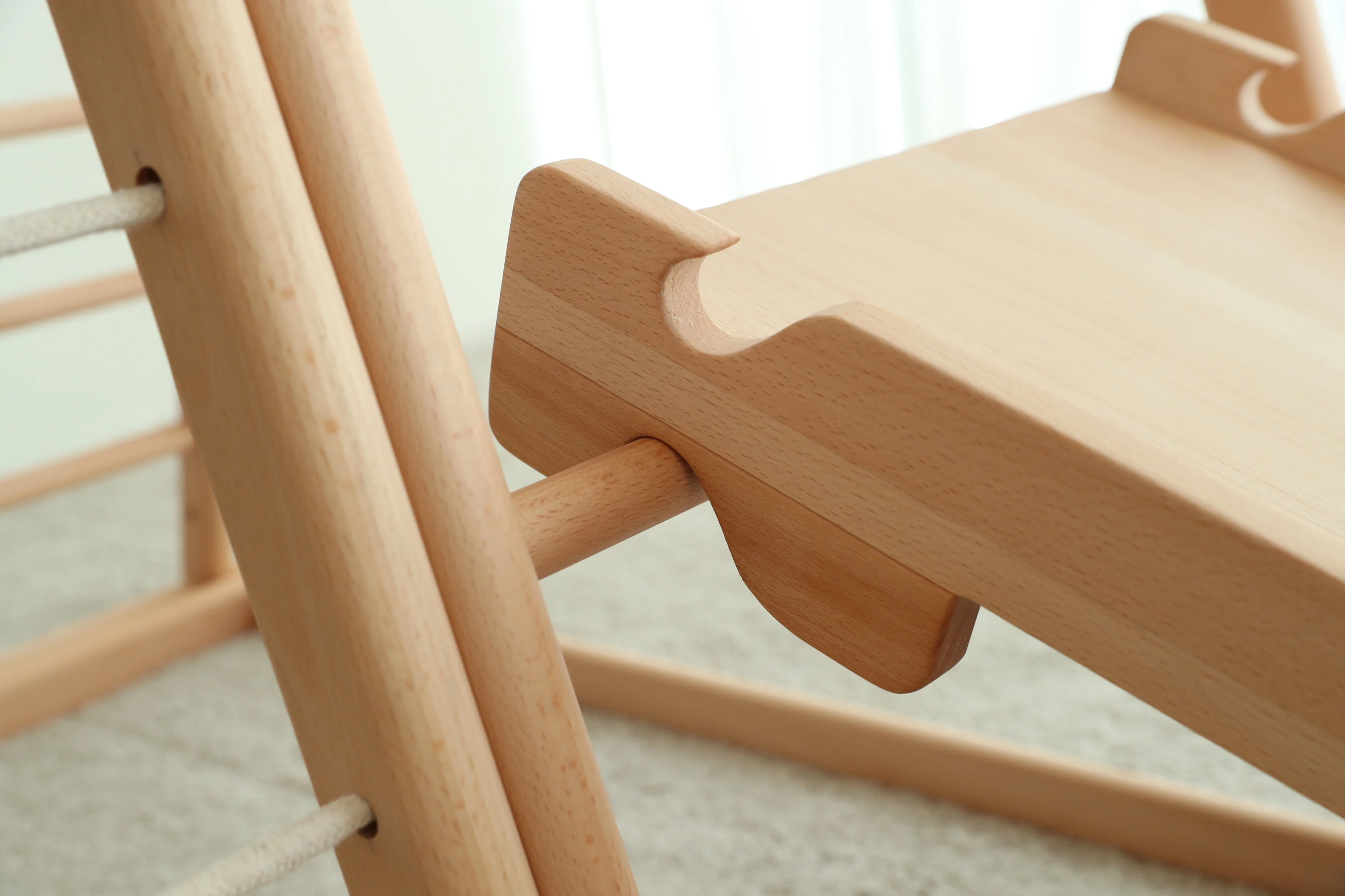 บันไดเชือกสำหรับเด็กเล่นกลางแจ - Kids Outdoor Wooden Climbing Frame บทวิจารณ์และราคา