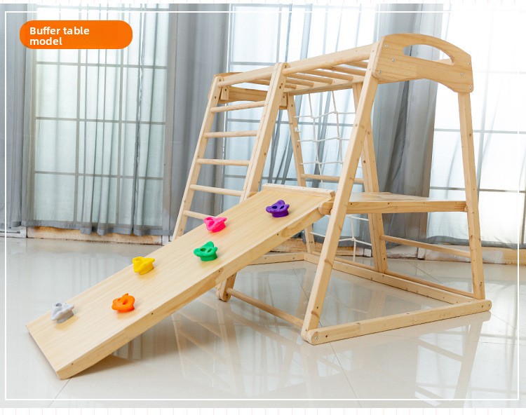 ชุดเครื่องเล่นเด็กแบบรวม  ไม้เ - Kids Outdoor Wooden Climbing Frame บทวิจารณ์และราคา