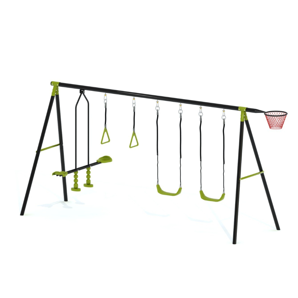 ชุดชิงช้าสไลเดอร์ปีนป่าย 3-in- - Kids Outdoor Swing Set With Slide บทวิจารณ์และราคา