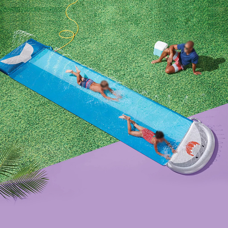 สไลเดอร์น้ำเป่าลมรูปปลาวาฬพร้อ - Kids Outdoor Inflatable Water Slide บทวิจารณ์และราคา