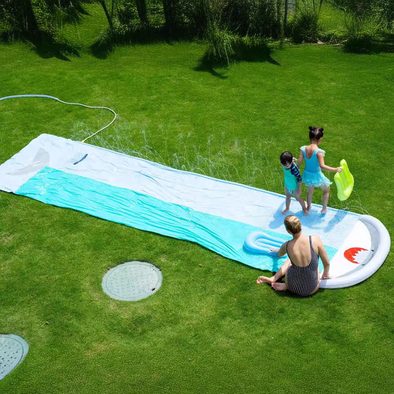 สไลเดอร์น้ำเป่าลมรูปปลาวาฬพร้อ - Kids Outdoor Inflatable Water Slide บทวิจารณ์และราคา