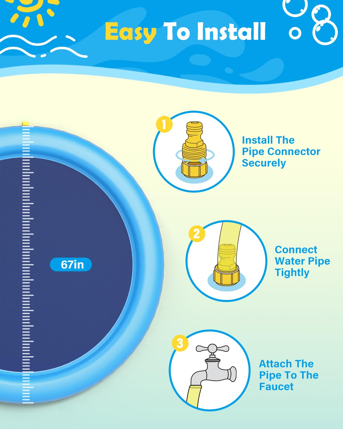 แผ่นรองน้ำสำหรับสุนัข ของเล่นส - Sprinkler Splash Pad บทวิจารณ์และราคา
