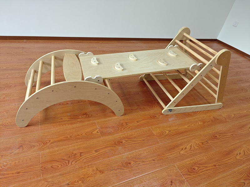 ชุดเล่นปีนป่ายเด็ก 3-in-1 มอนเ - Kids Outdoor Wooden Climbing Frame บทวิจารณ์และราคา