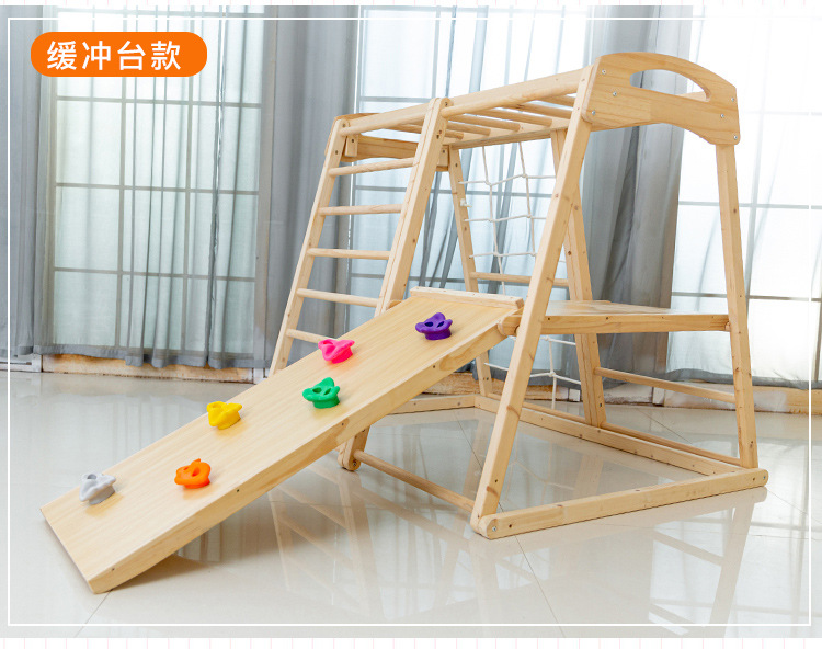 ชุดเครื่องเล่นเด็กกลางแจ้งในร่ - Kids Outdoor Wooden Climbing Frame บทวิจารณ์และราคา