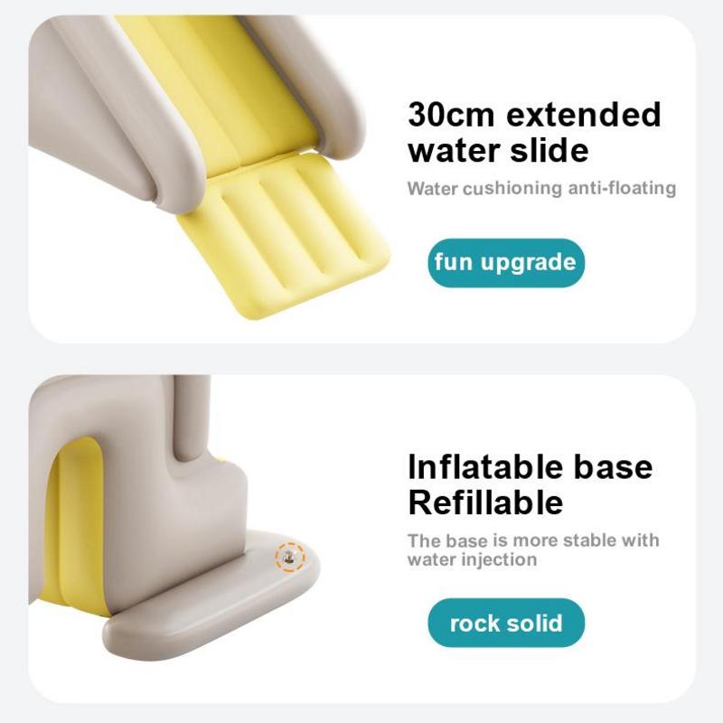 สไลเดอร์เป่าลมว่ายน้ำสำหรับเด็ - Kids Outdoor Inflatable Water Slide บทวิจารณ์และราคา