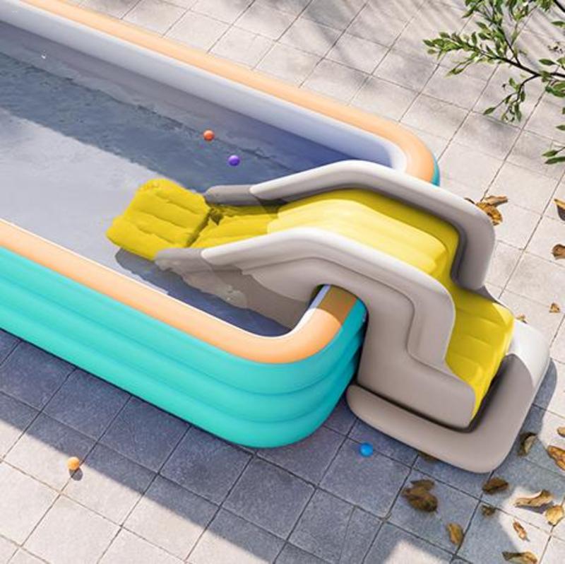 สไลเดอร์เป่าลมว่ายน้ำสำหรับเด็ - Kids Outdoor Inflatable Water Slide บทวิจารณ์และราคา