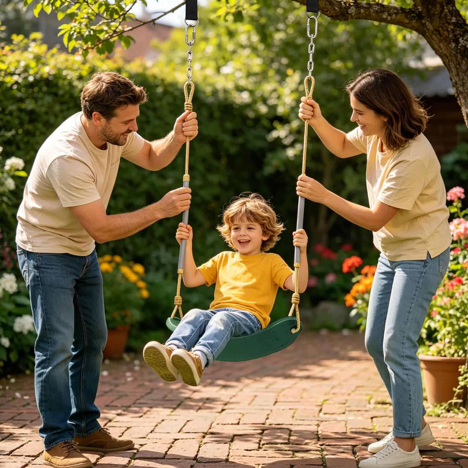 ชิงช้ากลางแจ้งสำหรับเด็ก เบาะน - Kids Outdoor Lawn Chair บทวิจารณ์และราคา