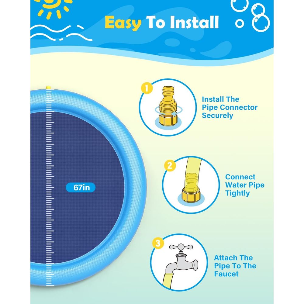 สแปลชแพดหรือสระน้ำกันลื่นสำหรั - Sprinkler Splash Pad บทวิจารณ์และราคา
