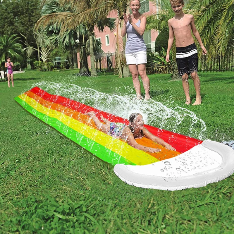 ศูนย์เกม Backyard เด็กผู้ใหญ่ข - Kids Outdoor Inflatable Water Slide บทวิจารณ์และราคา