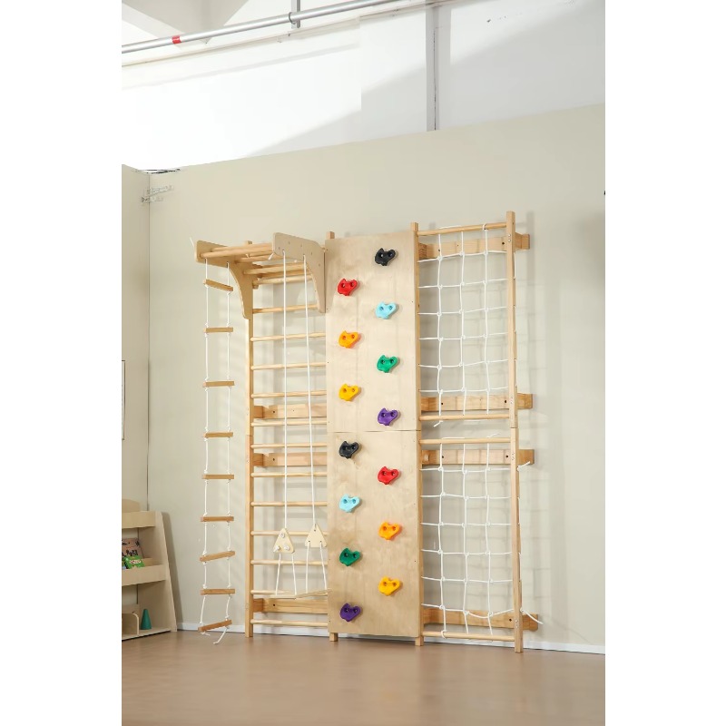 บาร์โหนในร่มสำหรับเด็ก โครงปีน - Kids Outdoor Wooden Climbing Frame บทวิจารณ์และราคา