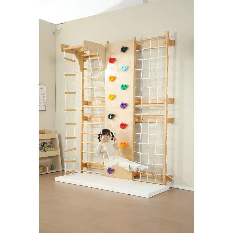 บาร์โหนในร่มสำหรับเด็ก โครงปีน - Kids Outdoor Wooden Climbing Frame บทวิจารณ์และราคา