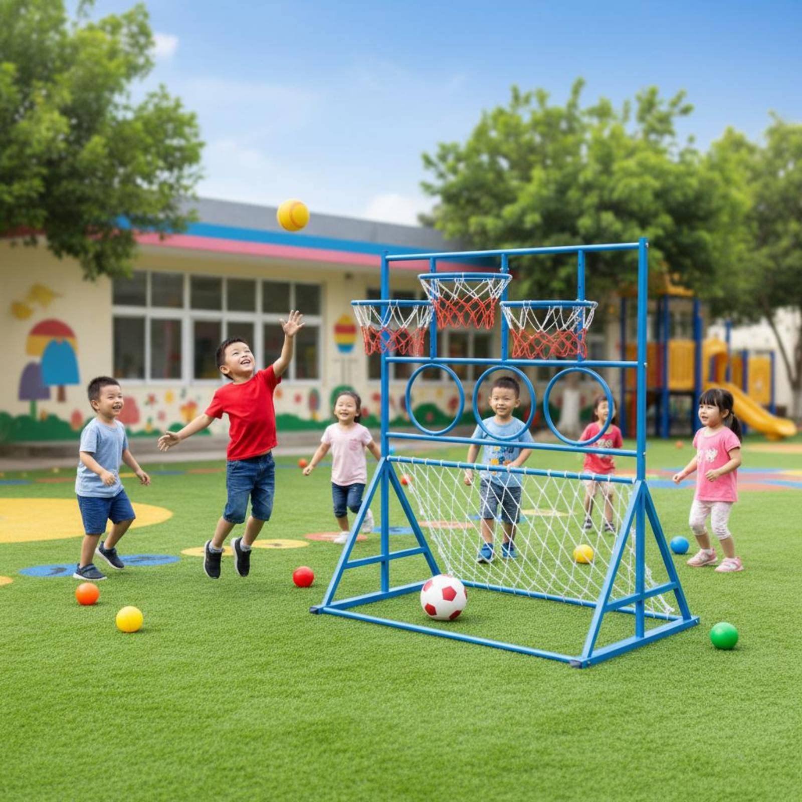 ชุดกีฬาอเนกประสงค์ 3-in-1 สำหร - Kids Outdoor Basketball Hoop บทวิจารณ์และราคา