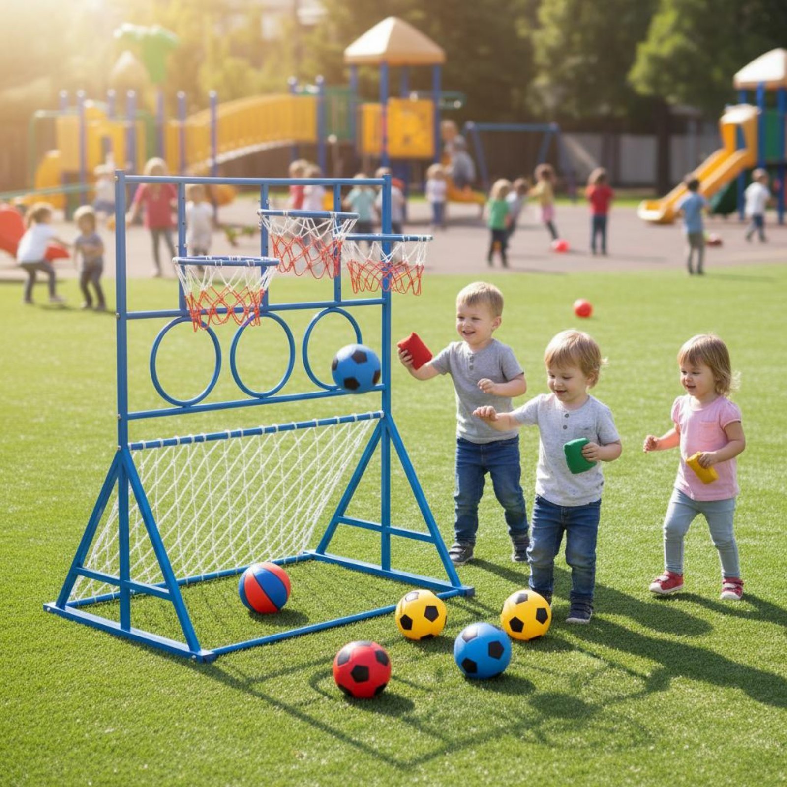 ชุดกีฬาอเนกประสงค์ 3-in-1 สำหร - Kids Outdoor Basketball Hoop บทวิจารณ์และราคา
