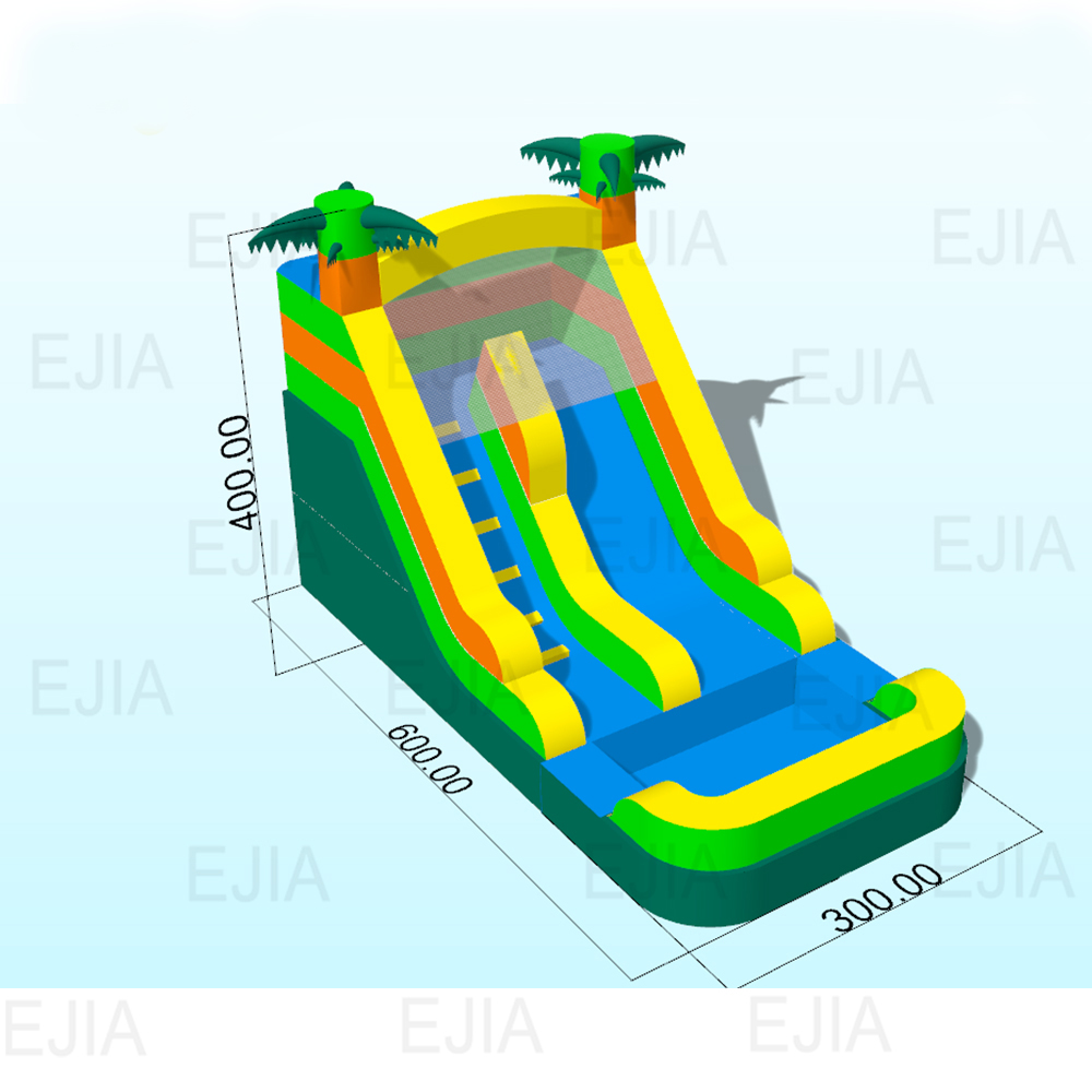สไลเดอร์เป่าลมสนามหลังบ้านพร้อ - Kids Outdoor Inflatable Water Slide บทวิจารณ์และราคา
