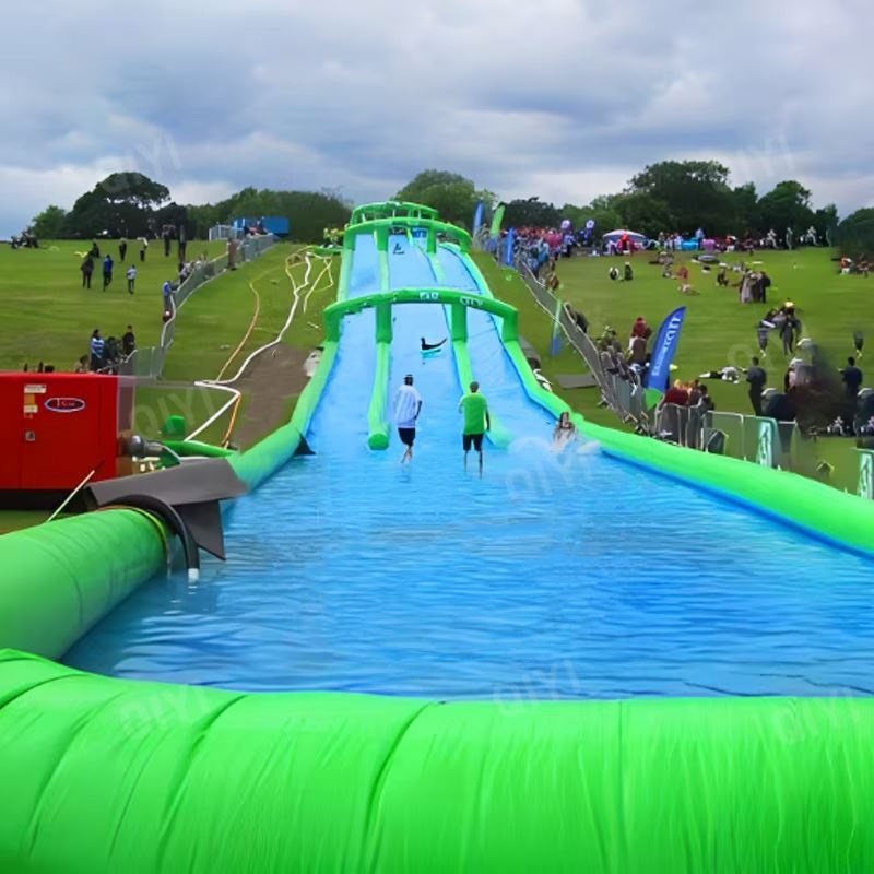 สไลเดอร์น้ำเป่าลมขนาดใหญ่สำหรั - Kids Outdoor Inflatable Water Slide บทวิจารณ์และราคา