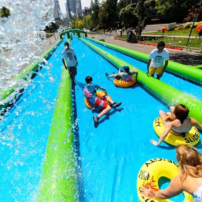สไลเดอร์น้ำเป่าลมขนาดใหญ่สำหรั - Kids Outdoor Inflatable Water Slide บทวิจารณ์และราคา