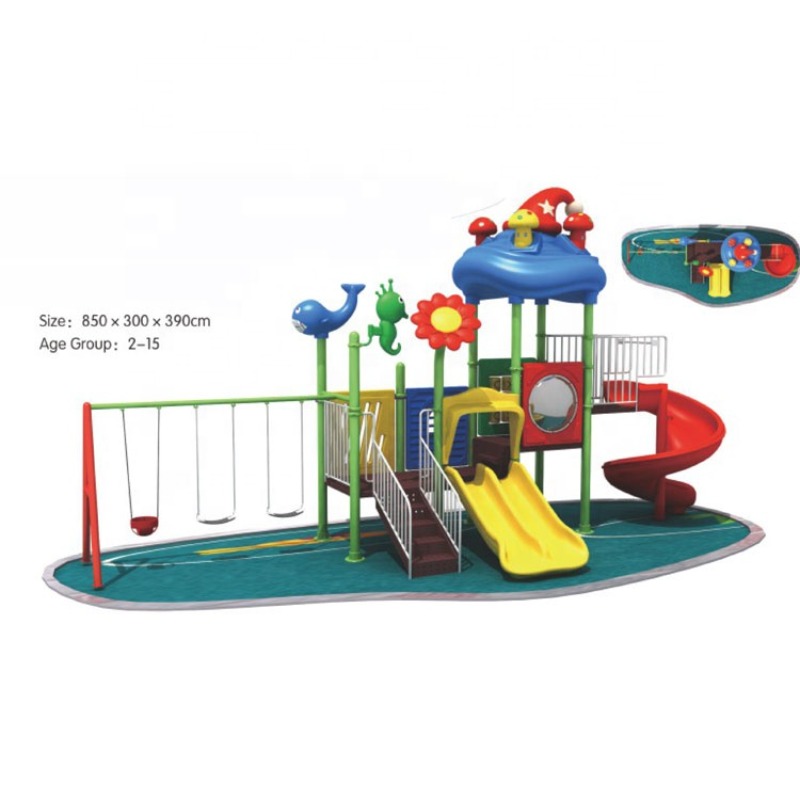 ชุดเครื่องเล่นชิงช้าและสไลเดอร - Kids Outdoor Swing Set With Slide บทวิจารณ์และราคา
