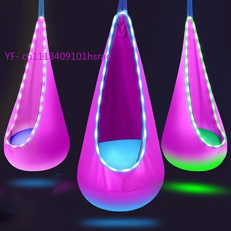 เปลญวนเป่าลม LED เรืองแสง พกพา - Kids Outdoor Swing Chair บทวิจารณ์และราคา