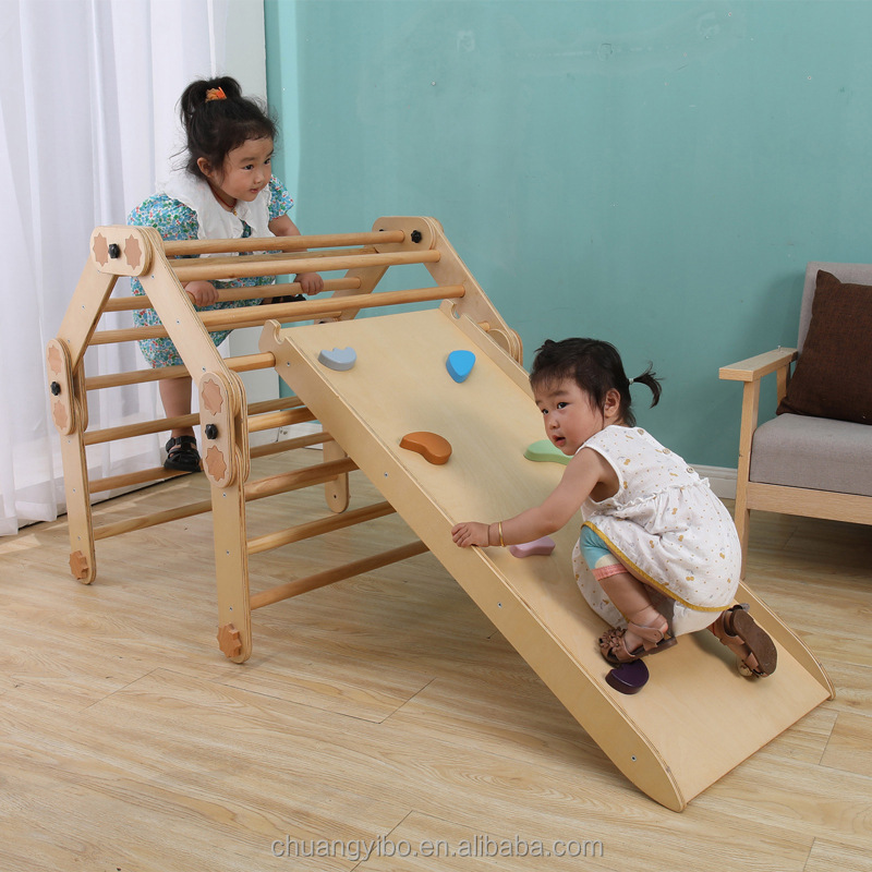 ชุดปีนป่ายเด็กกลางแจ้ง/ในร่ม แ - Kids Outdoor Wooden Climbing Frame บทวิจารณ์และราคา