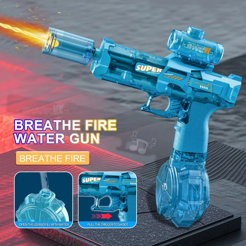 ปืนฉีดน้ำไฟ LED ของเล่นเด็ก ปื - Water Gun Soaker บทวิจารณ์และราคา