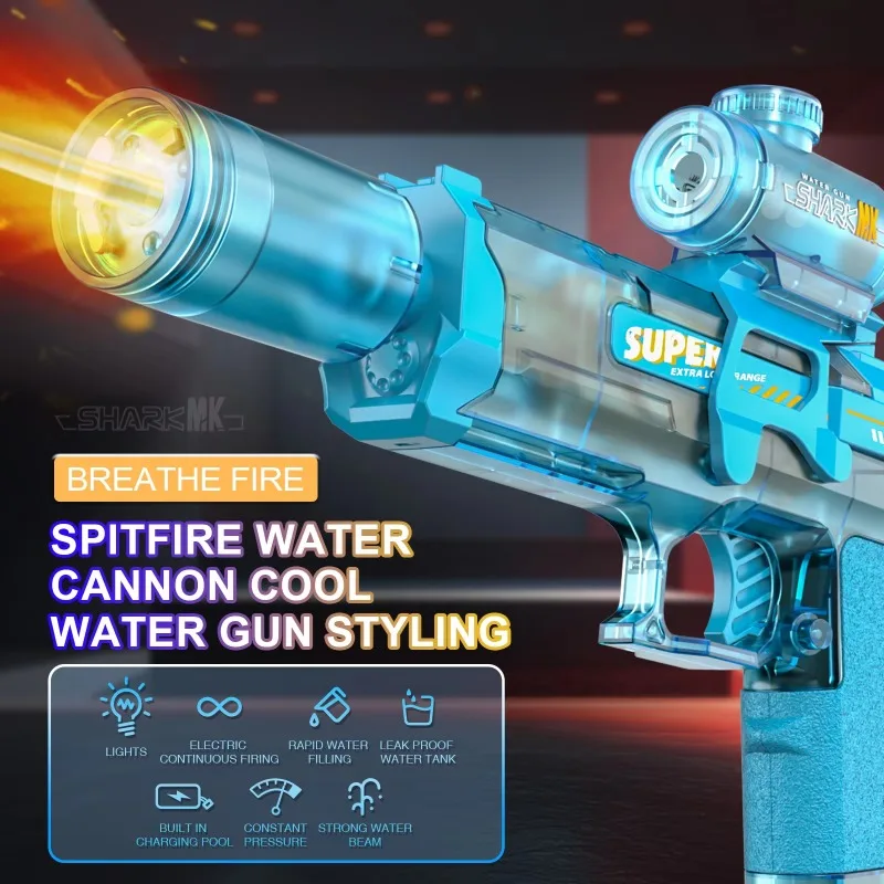 ปืนฉีดน้ำไฟ LED ของเล่นเด็ก ปื - Water Gun Soaker บทวิจารณ์และราคา