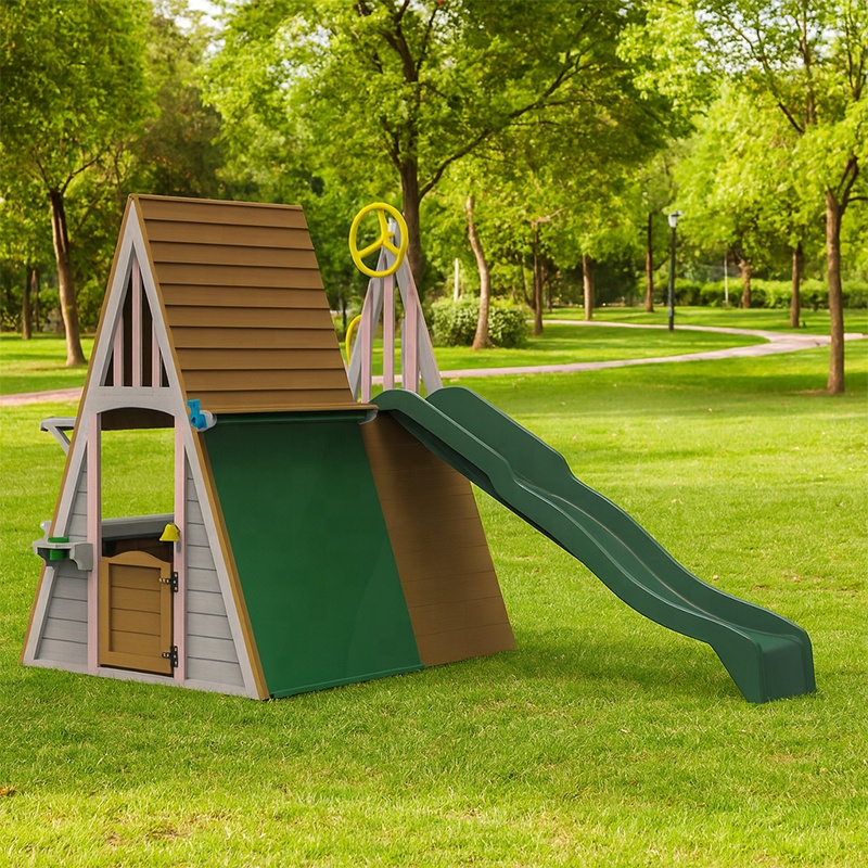 เครื่องเล่นสนามเด็กเล่นกลางแจ้ - Kids Outdoor Wooden Climbing Frame บทวิจารณ์และราคา