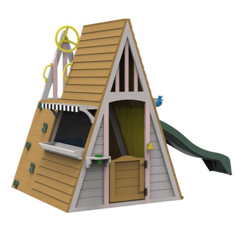 เครื่องเล่นสนามเด็กเล่นกลางแจ้ - Kids Outdoor Wooden Climbing Frame บทวิจารณ์และราคา